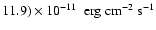 $11.9) \times 10^{-11}~\rm ~ erg ~cm^{-2} ~ s^{-1}$
