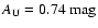 $A_{\rm U} = 0.74~\rm mag$