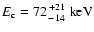 $E_{\rm c} = 72 {+21 \atop -14}~\rm keV$