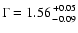 $\Gamma = 1.56 {+0.05 \atop -0.09}$