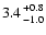 $3.4
{+0.8 \atop -1.0}$