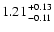 $1.21 {+0.13 \atop -0.11}$