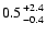 $0.5
{+2.4 \atop -0.4}$