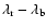 $\lambda _{\rm r} - \lambda _{\rm b}$
