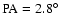 $\rm PA=2.8\hbox{$^\circ$ }$