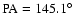 $\rm PA=145.1\hbox{$^\circ$ }$