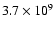 $3.7\times 10^{9}$