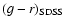 $(g - r)_{\rm SDSS}$