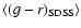 $\langle (g -
r)_{\rm SDSS} \rangle$