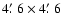 $4\hbox{$.\mkern-4mu^\prime$ }6\times4\hbox{$.\mkern-4mu^\prime$ }6$
