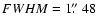 $FWHM = 1\hbox{$.\!\!^{\prime\prime}$ }48$