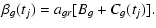 $\displaystyle \beta_g(t_j) = a_{gr}[B_g + C_g(t_j)] .$