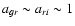 $a_{gr} \sim a_{ri} \sim 1$