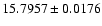 $15.7957\pm0.0176$