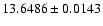 $13.6486\pm0.0143$