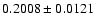 $
0.2008\pm0.0121$