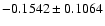 $-0.1542\pm0.1064$