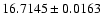 $16.7145\pm0.0163$
