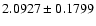 $ 2.0927\pm0.1799$