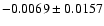 $-0.0069\pm
0.0157$
