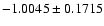 $-1.0045\pm0.1715$