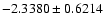 $-2.3380\pm0.6214$