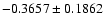 $-0.3657\pm0.1862$