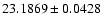 $23.1869\pm0.0428$