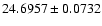 $24.6957\pm0.0732$