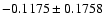 $-0.1175\pm0.1758$