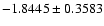 $-1.8445\pm0.3583$