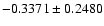 $-0.3371\pm0.2480$