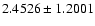 $ 2.4526\pm1.2001$