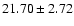 $21.70\pm2.72$
