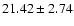 $21.42\pm2.74$