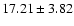 $17.21\pm3.82$