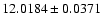 $12.0184\pm0.0371$