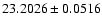 $23.2026\pm0.0516$