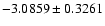 $-3.0859\pm0.3261$