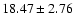 $18.47\pm2.76$