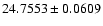 $24.7553\pm0.0609$