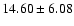 $14.60\pm6.08$