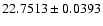 $22.7513\pm0.0393$