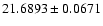 $21.6893\pm0.0671$
