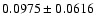 $ 0.0975\pm0.0616$