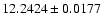 $12.2424\pm0.0177$