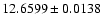$12.6599\pm0.0138$