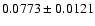 $
0.0773\pm0.0121$