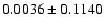 $
0.0036\pm0.1140$