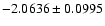 $-2.0636\pm0.0995$